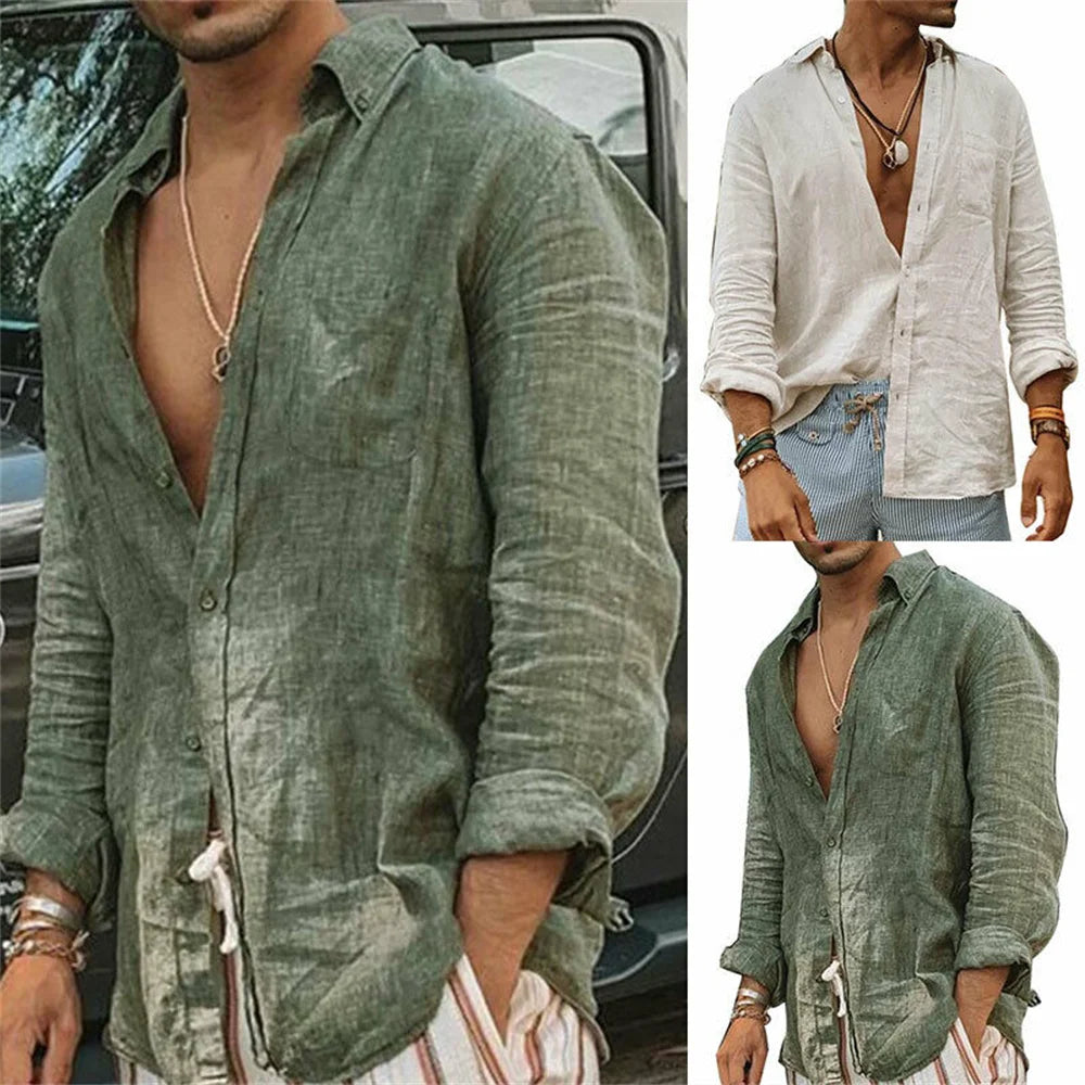 Linen ShirtsStanding Collar