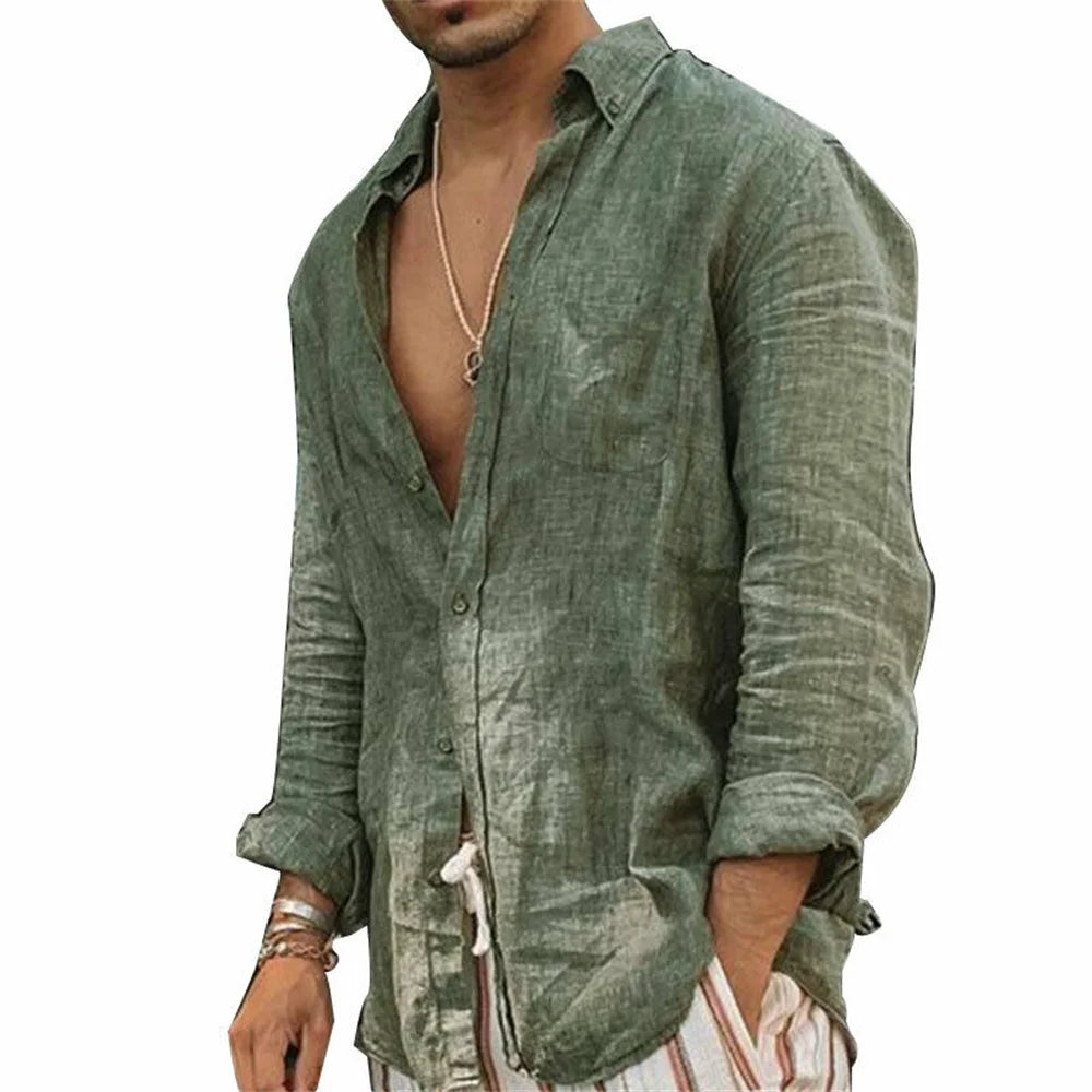 Linen ShirtsStanding Collar
