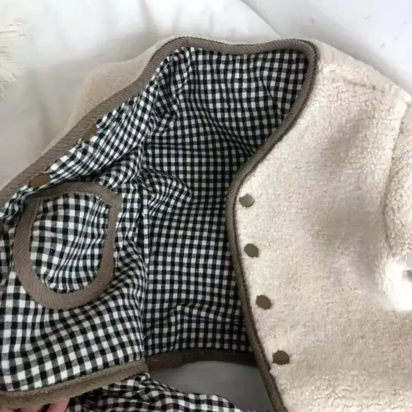 Two Sided Plaid Plush Jacket