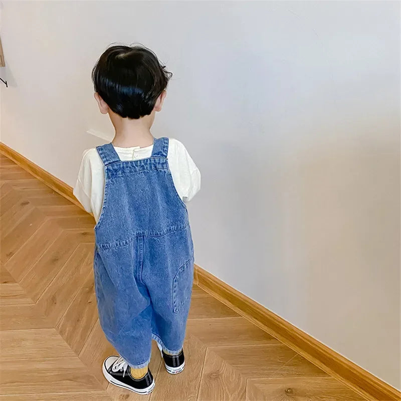 Denim Children Loose Overalls