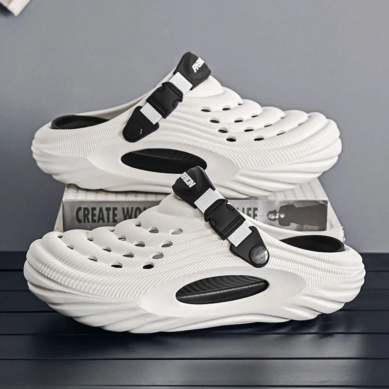 Men's Slippers 2025 New Arrival Unisex Summer Clogs Platform Women Beach Sandals Outdoor Casual Non-slip Footwear Men Sandals