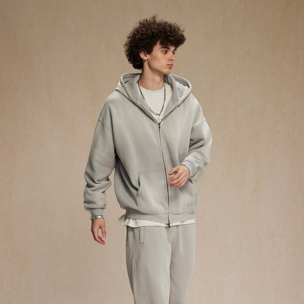 Tie Dye Washed Zip Up Hoodies