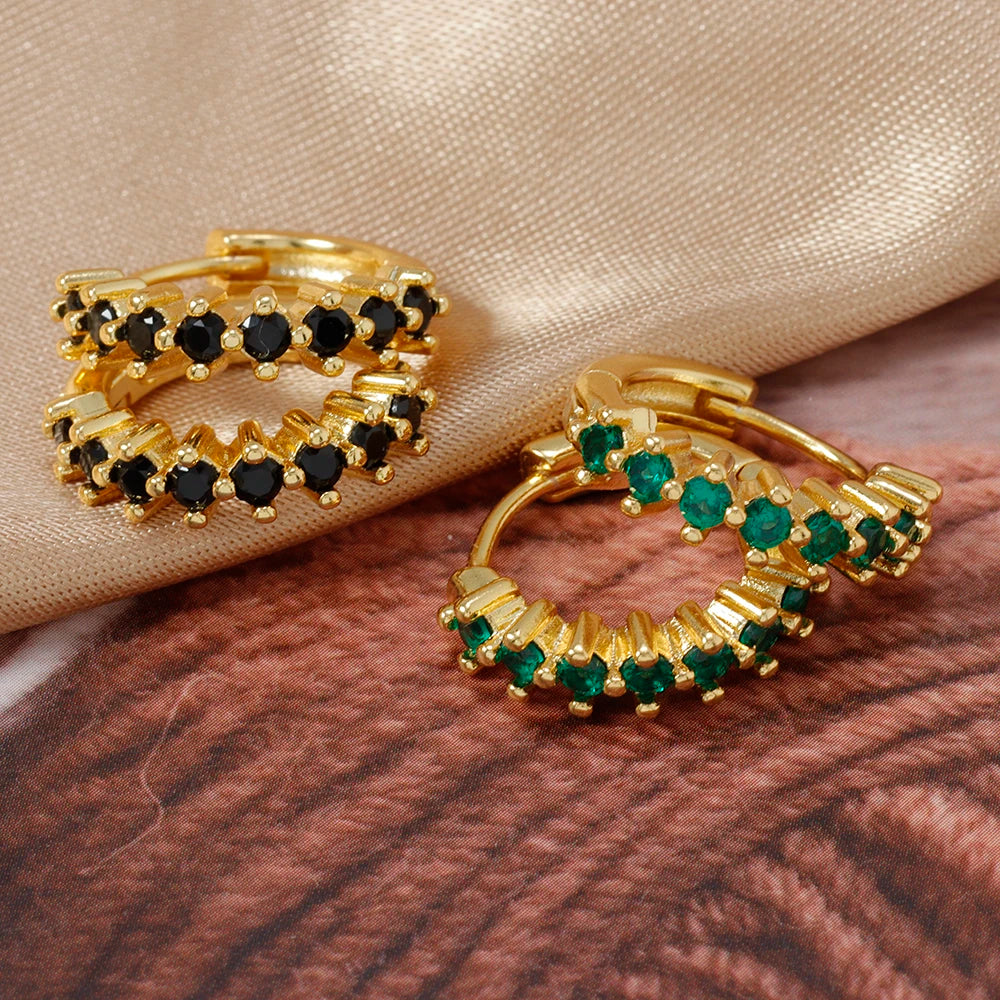 Luxury Zircon Small Hoop Earrings