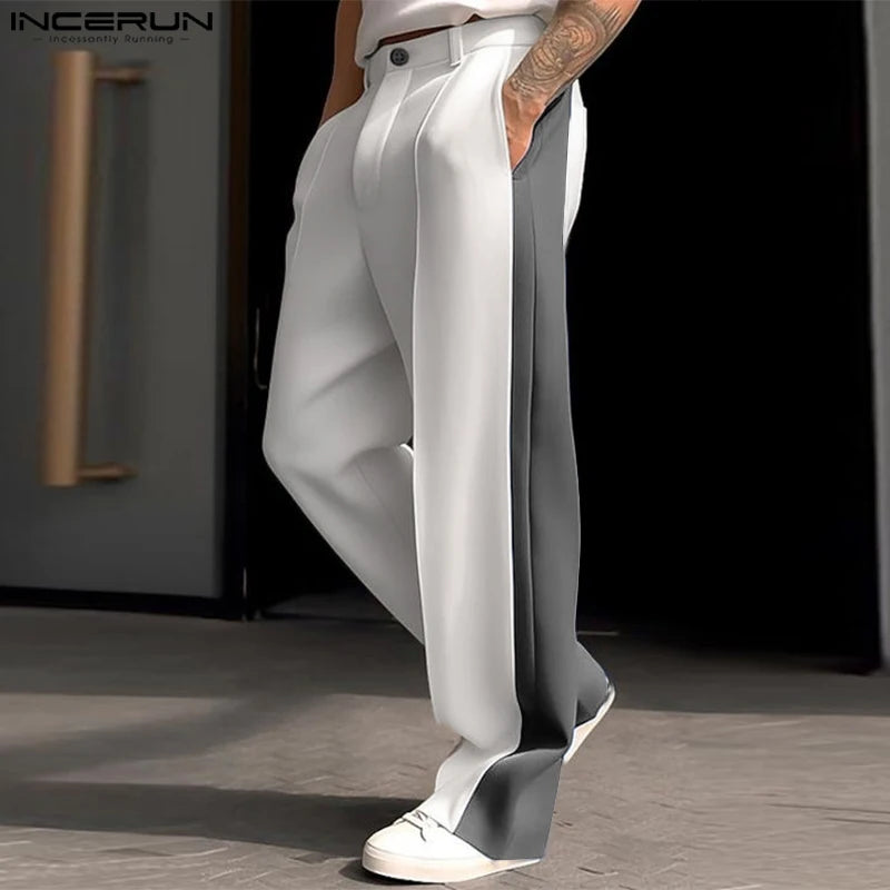 Color Blocking Splicing Pant