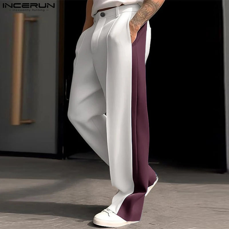 Color Blocking Splicing Pant