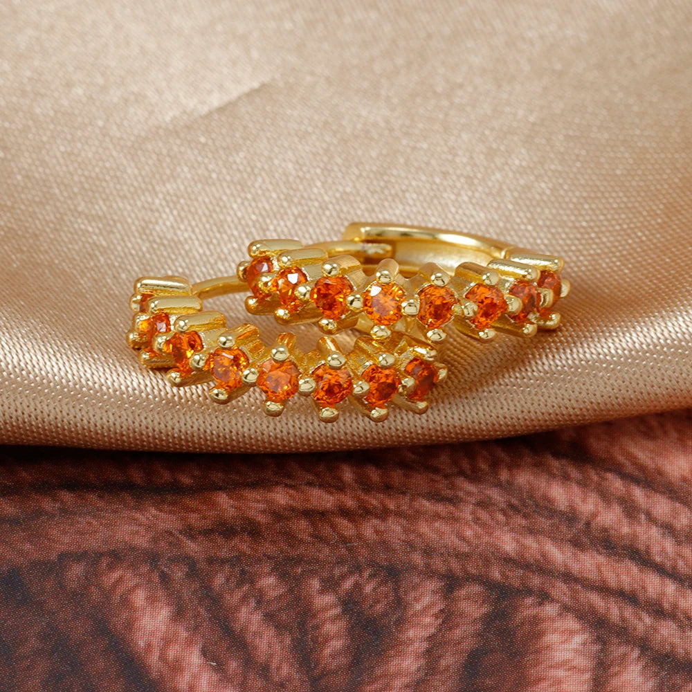 Luxury Zircon Small Hoop Earrings