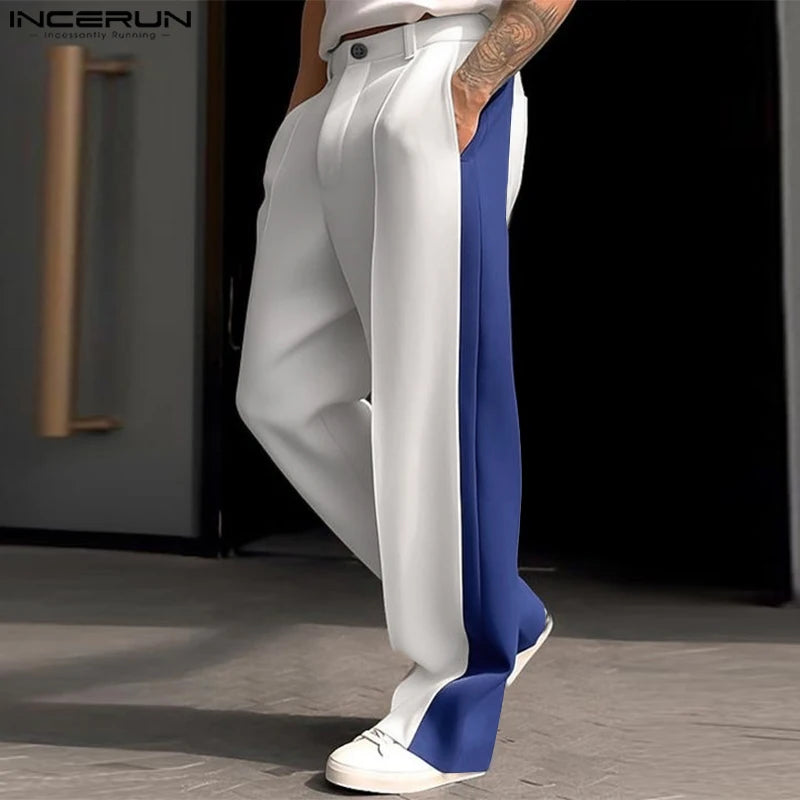 Color Blocking Splicing Pant