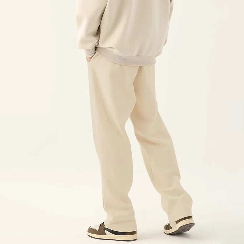 Men's Graphic Drawstring Waist Sweatpants, Regular Fit Casual Pocket Straight Leg Pants for Daily Wear, Men's Bottoms for Season