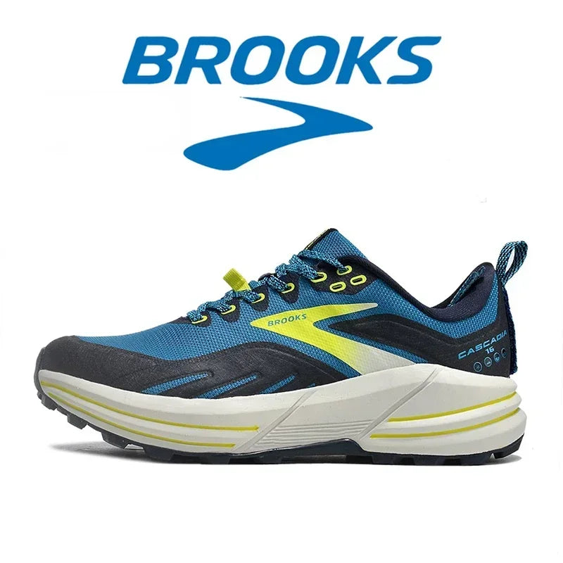 Brooks Cascadia 16 Men's Casual Sneakers Running Shoes Shock-absorbing Breathable Training Sneakers Long-distance Running Shoes
