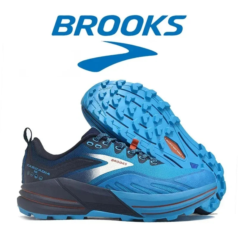 Brooks Men's Cascadia 16 Casual Sneakers Running Shoes Shock-absorbing Breathable Training Sneakers Long-distance Running Shoes