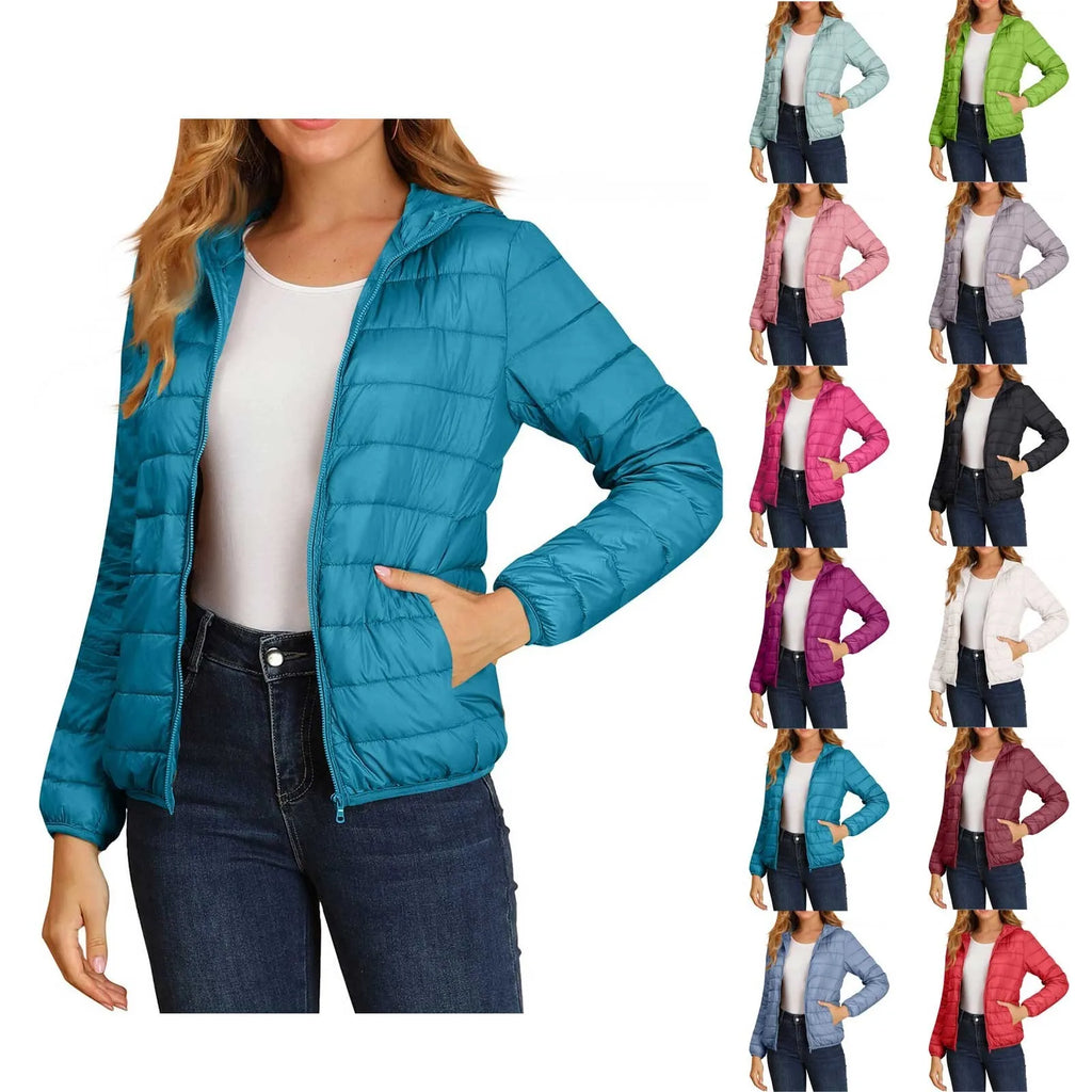 Women Puffer Jacket Plus Size 2025 New Spring Autumn Female Ultra Lightweight Packable Hooded Down Coats