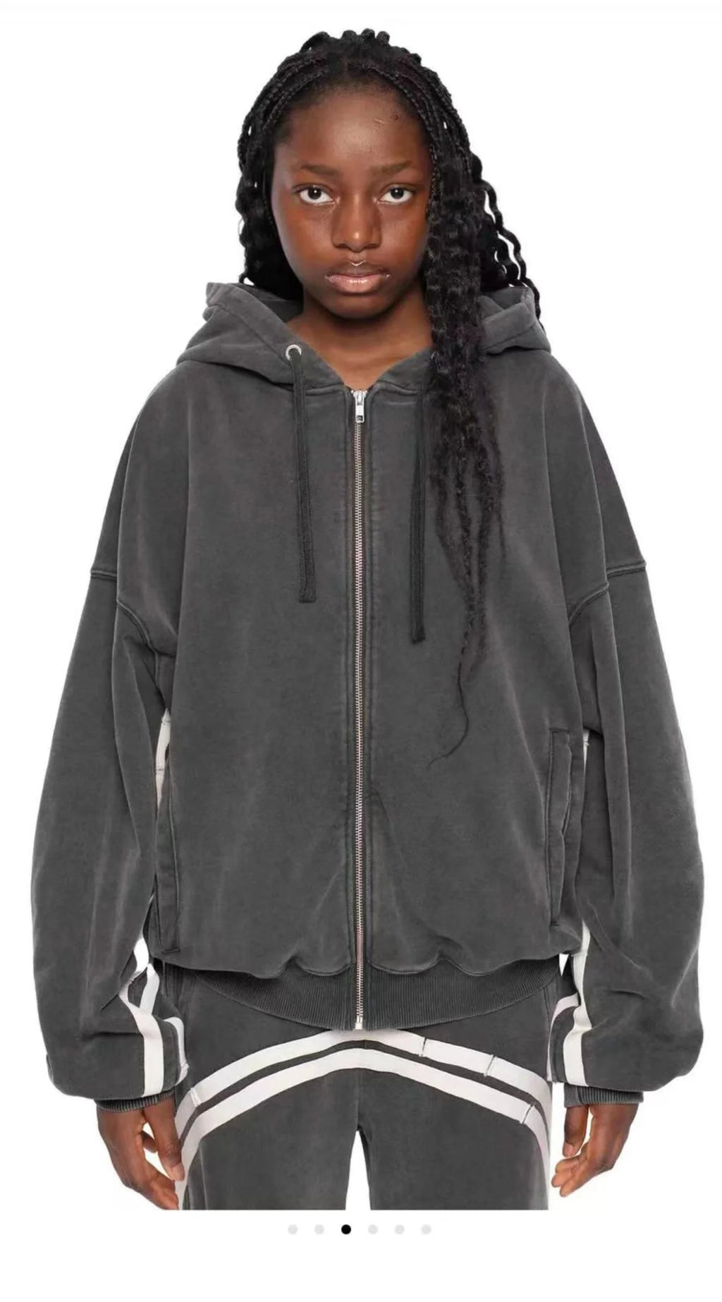 Punk Hip Hop Stripe Graphic Oversized Hoodie Sweatshirt