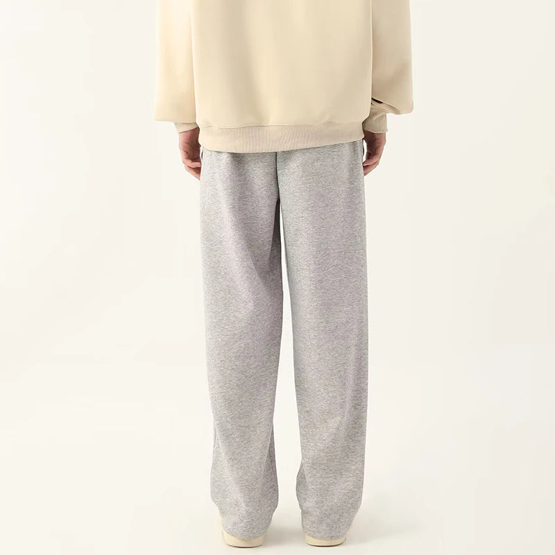 Men's Graphic Drawstring Waist Sweatpants, Regular Fit Casual Pocket Straight Leg Pants for Daily Wear, Men's Bottoms for Season