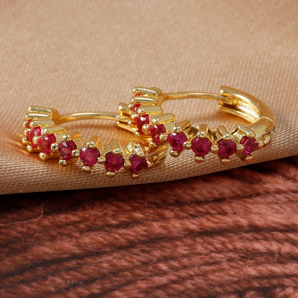 Luxury Zircon Small Hoop Earrings