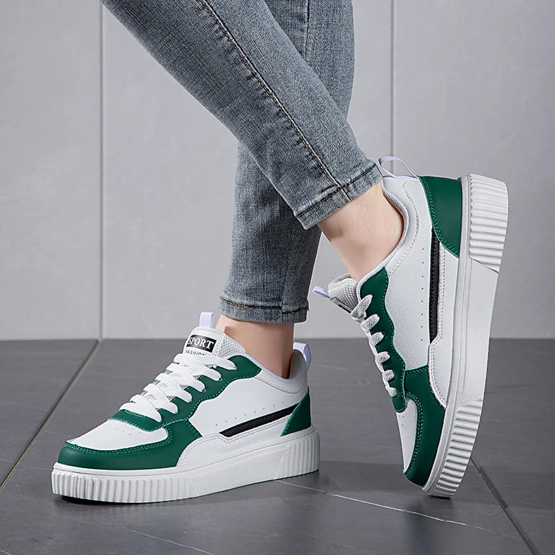 Women Shoes Skateboarding Breathable For Men Fashion Sneakers Lightweight Green Sports Running Outdoor Casual Shoes Size36-44