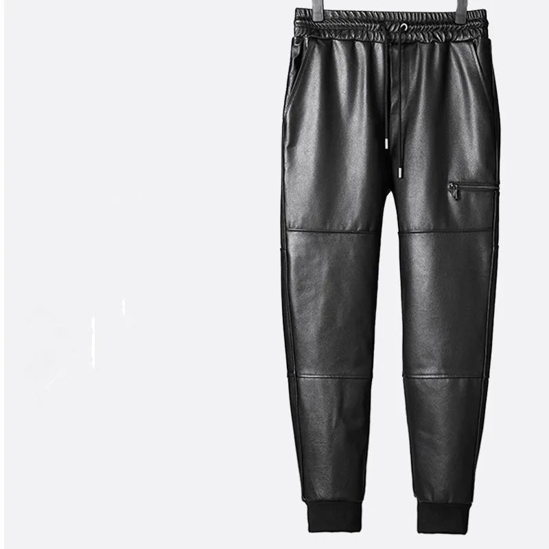 Fleece Leather Pants