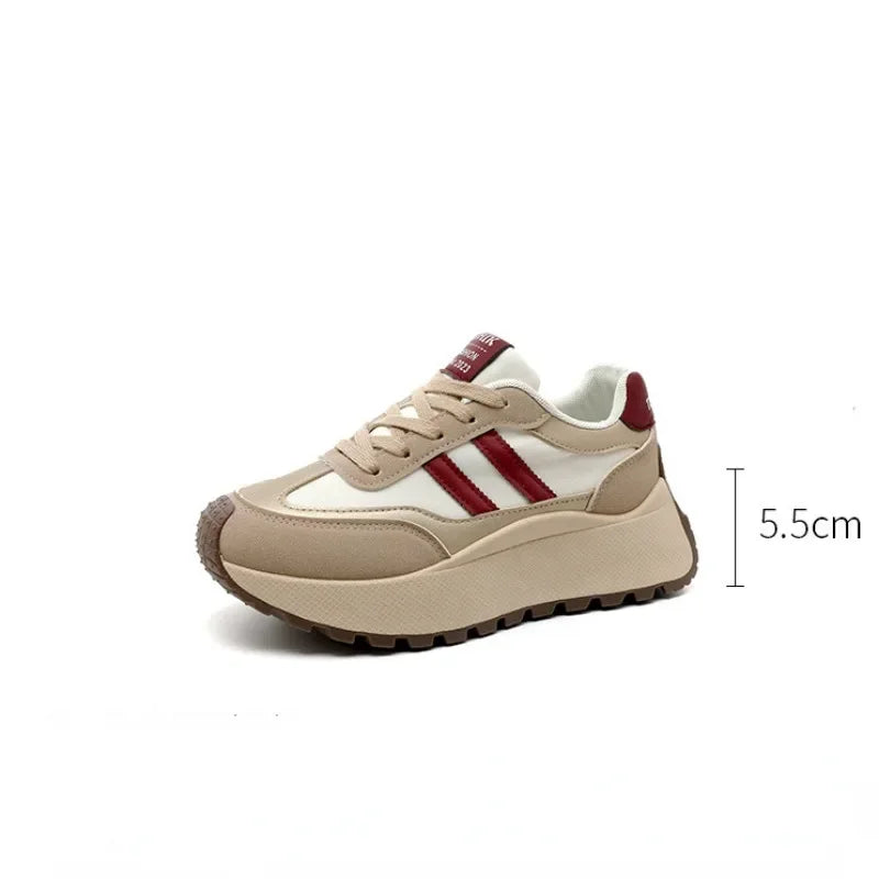 Casual Patchwork Leather Sneakers