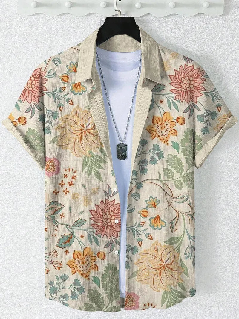 Cat Graphics Hawaiian Lapel Shirt