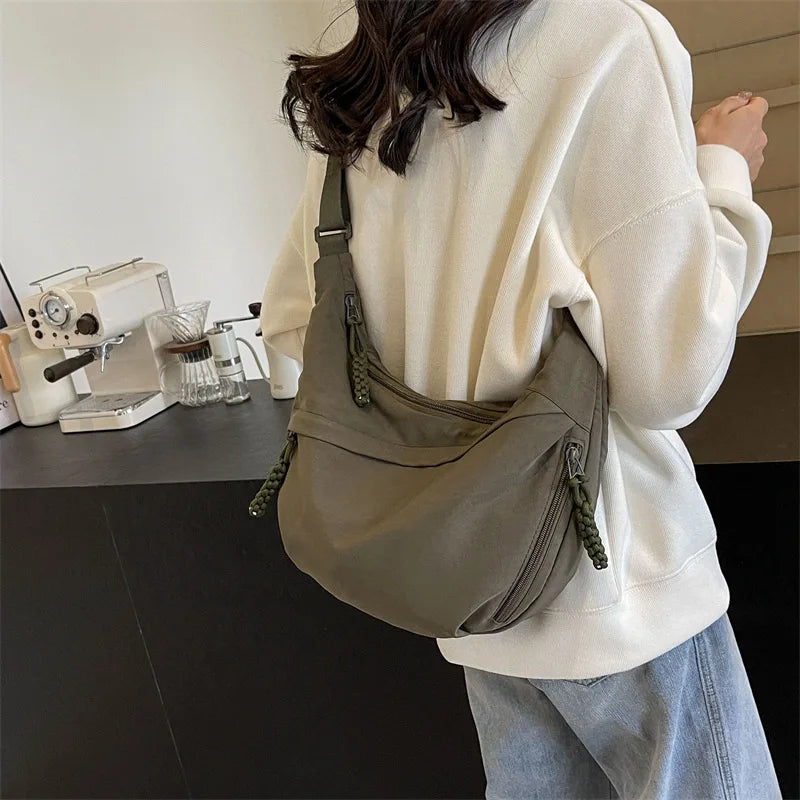 Nylon Fabric Shoulder Bag