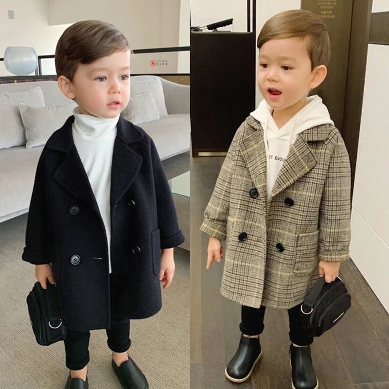 Old British Style Trench Coat For Kids