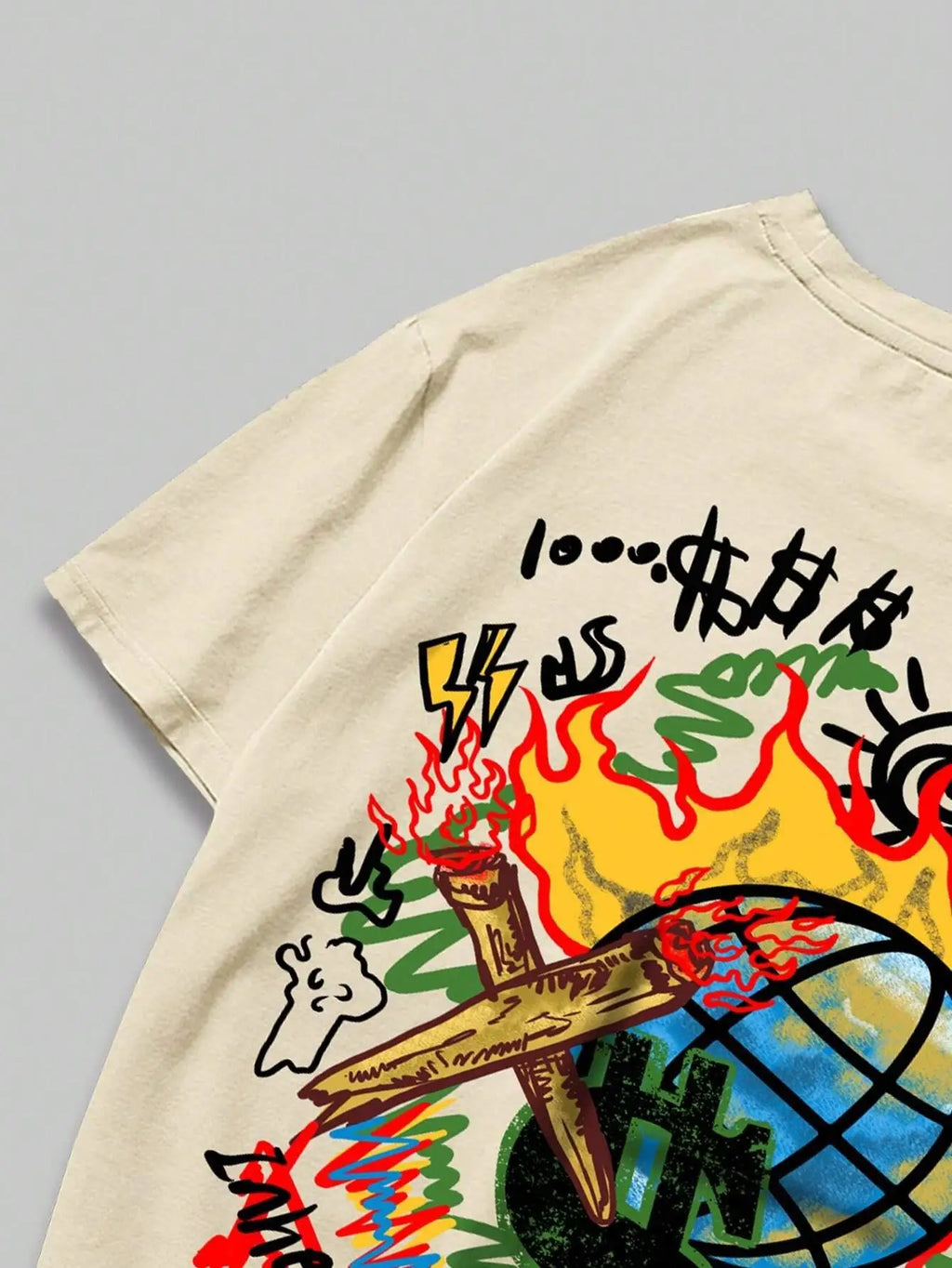 Terrifying Skull Retro Fashion Short Sleeved Tee