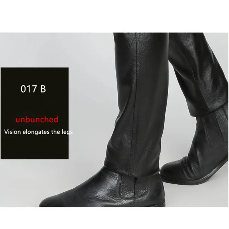 Fleece Leather Pants