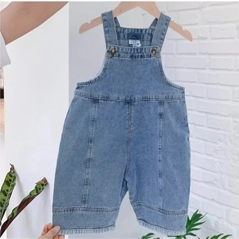 Denim Children Loose Overalls