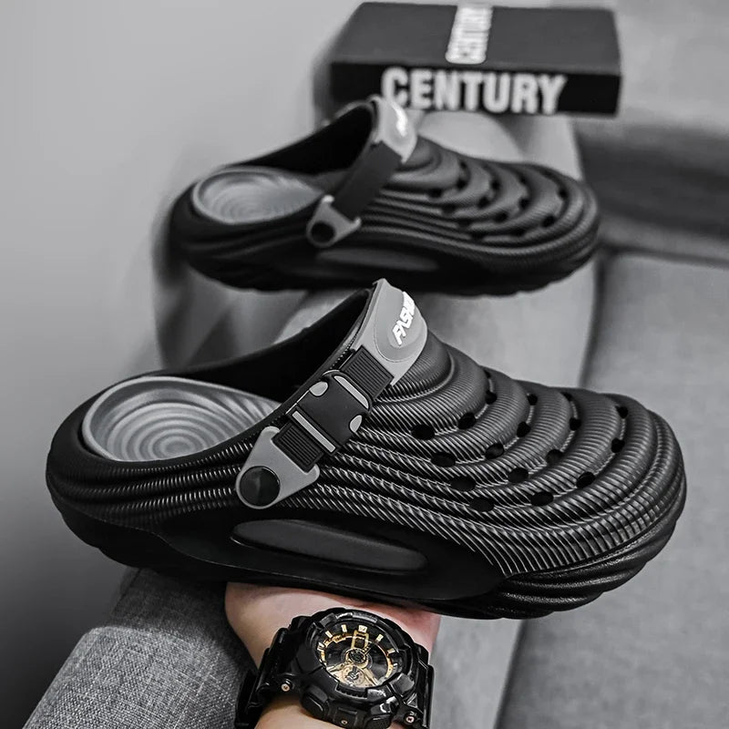 Men's Slippers 2025 New Arrival Unisex Summer Clogs Platform Women Beach Sandals Outdoor Casual Non-slip Footwear Men Sandals