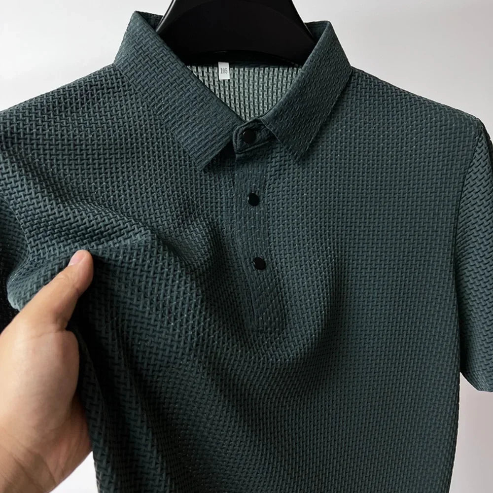 Men's Classic Plaid Polo Shirt