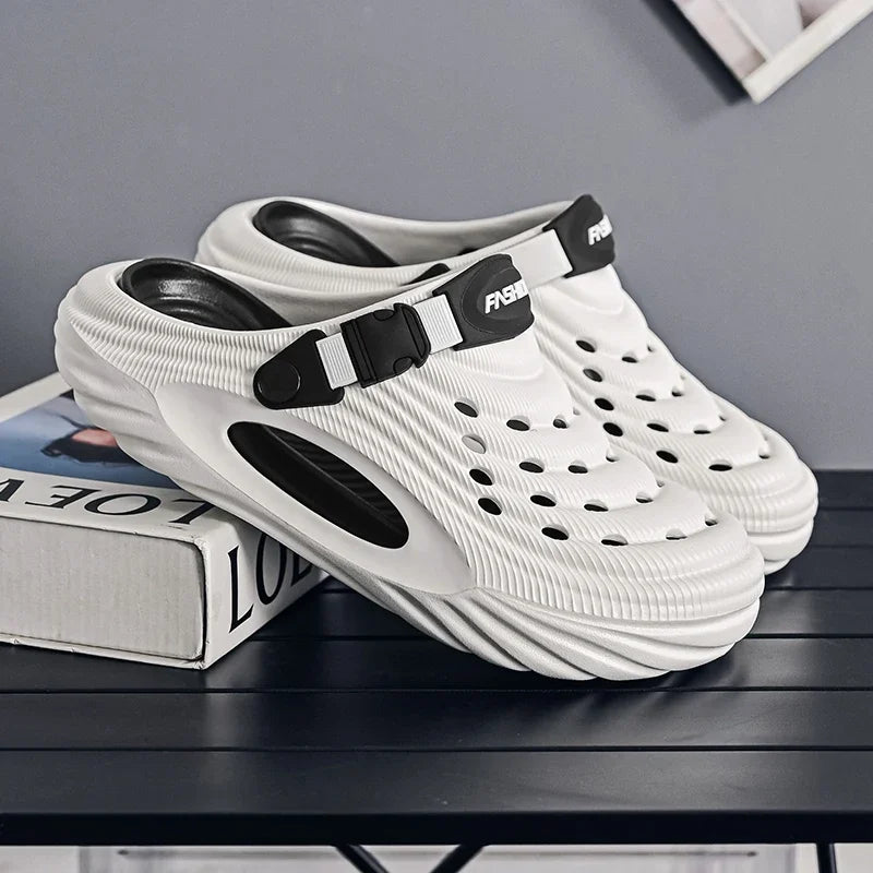 Men's Slippers 2025 New Arrival Unisex Summer Clogs Platform Women Beach Sandals Outdoor Casual Non-slip Footwear Men Sandals