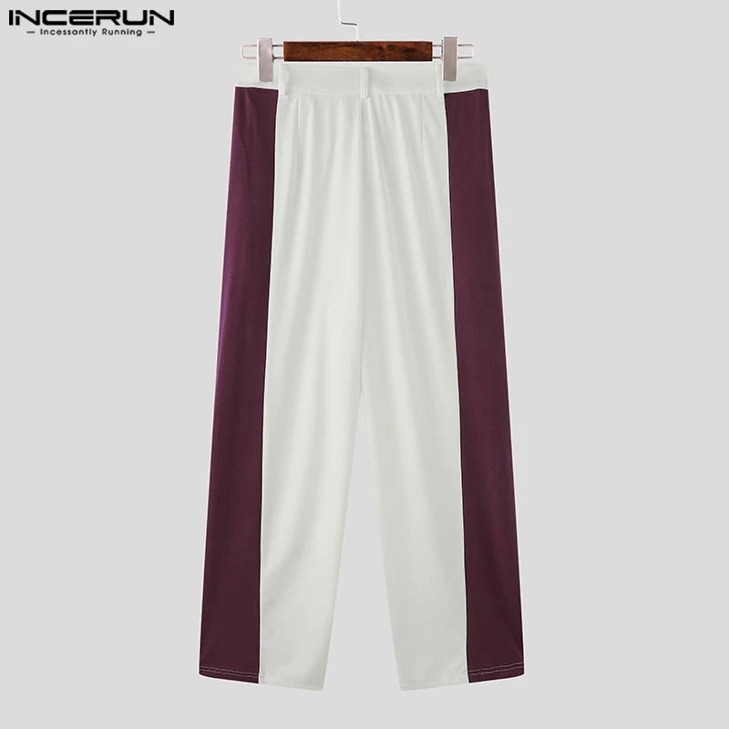 Color Blocking Splicing Pant
