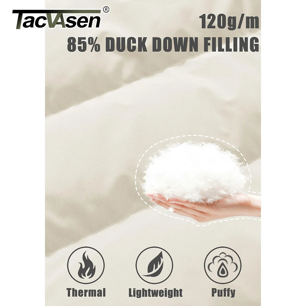 TACVASEN Winter Down Jackets Womens Hooded Puffer Jackets Lightweight Thermal Warm Down Coats Padded Jacket Quilted Coat Outwear