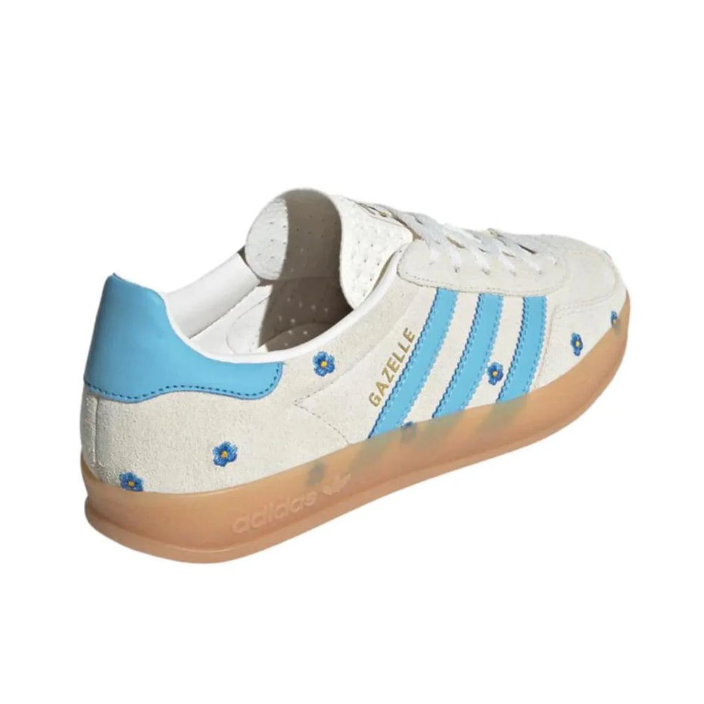 Adidas Original Samba OG WOMEN Skateboarding Shoes Little Blue Flower - Grey Blue Low Top German Training Board Shoes