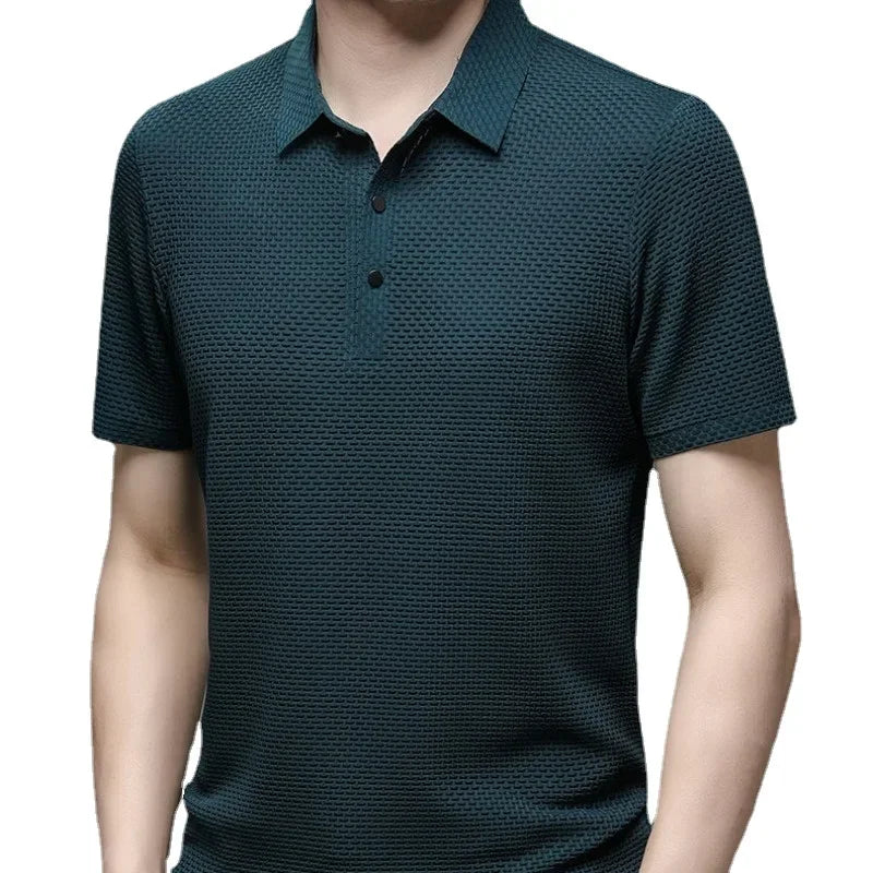 Men's Classic Plaid Polo Shirt