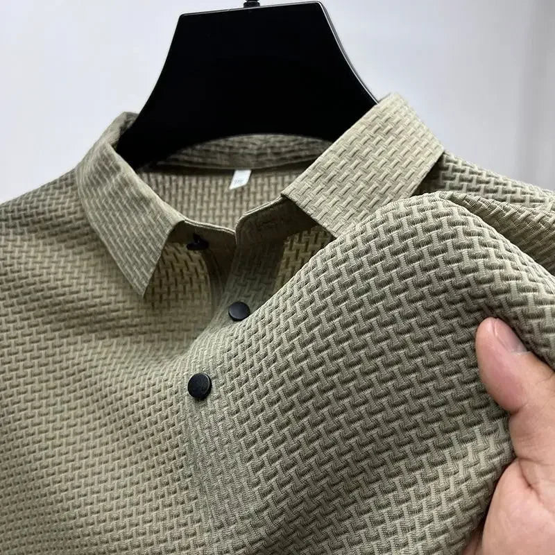 Men's Classic Plaid Polo Shirt