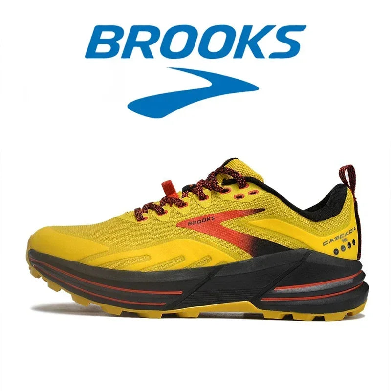 Brooks Men's Cascadia 16 Casual Sneakers Running Shoes Shock-absorbing Breathable Training Sneakers Long-distance Running Shoes