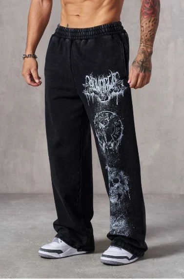 Casual Sportswear with Wide-Leg Straight Fit